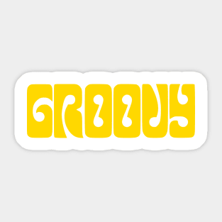 Groovy Yellow Sticker